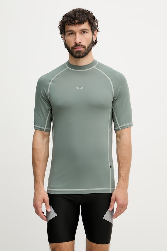 Oakley pánske plavkové tričko FOA407891 zelená SS26