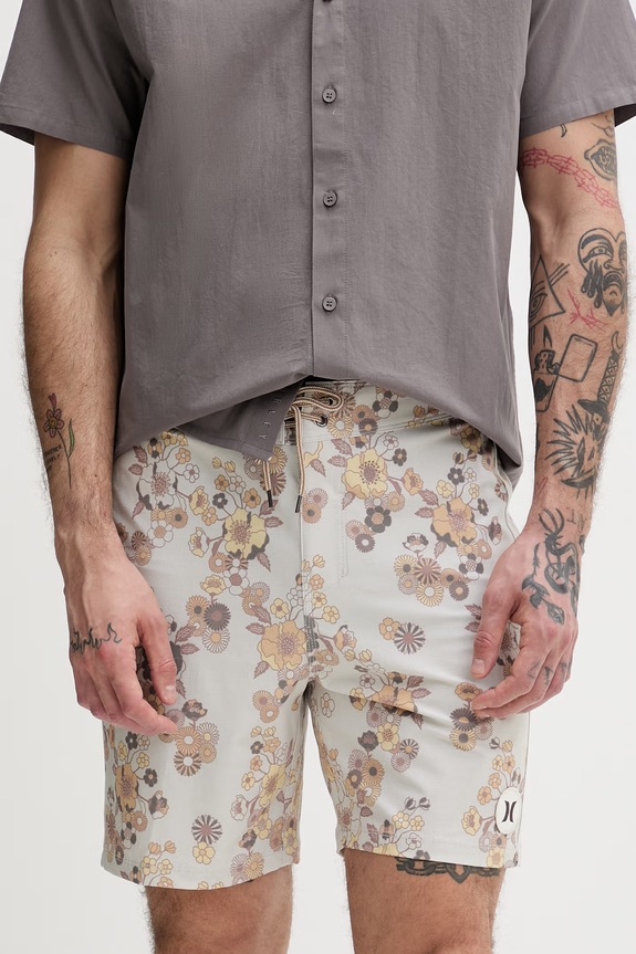 Hurley pantaloni scurți de baie bărbătești bej HSP26MMBS09030