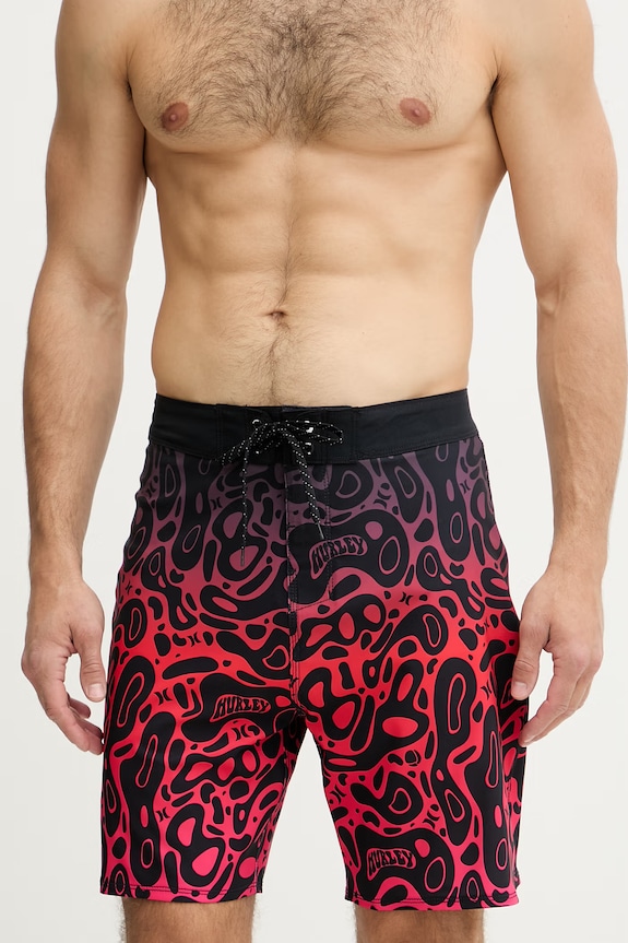 Hurley σορτς μαγιό ανδρικά PHANTOM MBEU00004 κόκκινο SS26