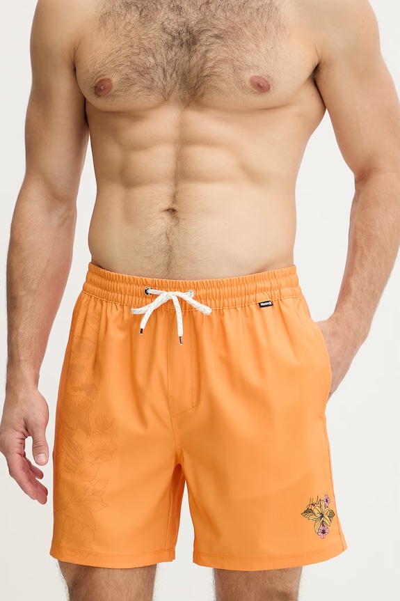 Hurley σορτς μαγιό Ανδρικά VOLLEY FLEX MBEU00020 πορτοκαλί SS26