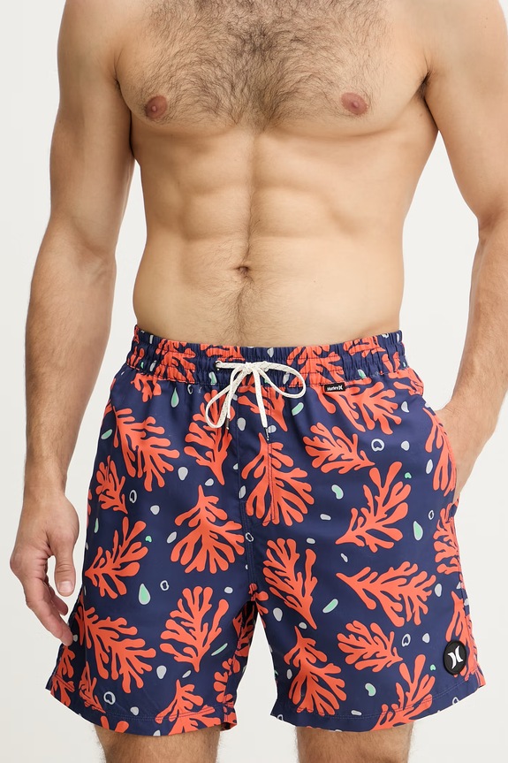 Hurley szorty kąpielowe męskie VOLLEY ICON MBEU00016 granatowy SS26