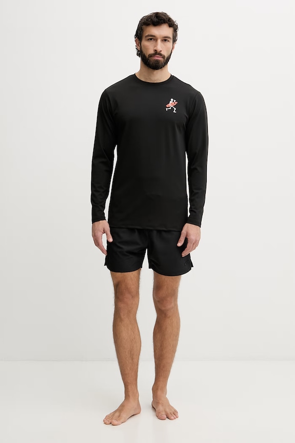 Hurley μακρυμάνικο κολύμβησης Ανδρικό MLEU00006 μαύρο SS26