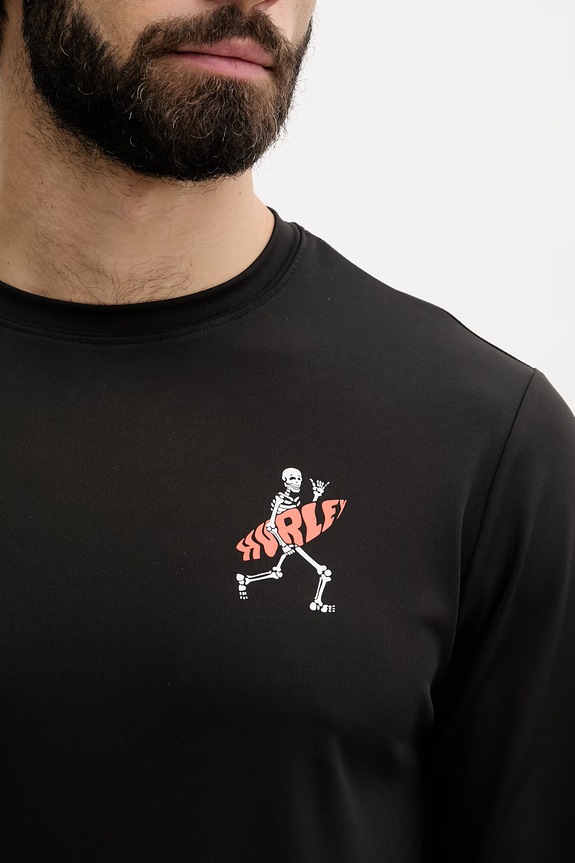 Hurley μακρυμάνικο κολύμβησης Ανδρικό MLEU00006 μαύρο
