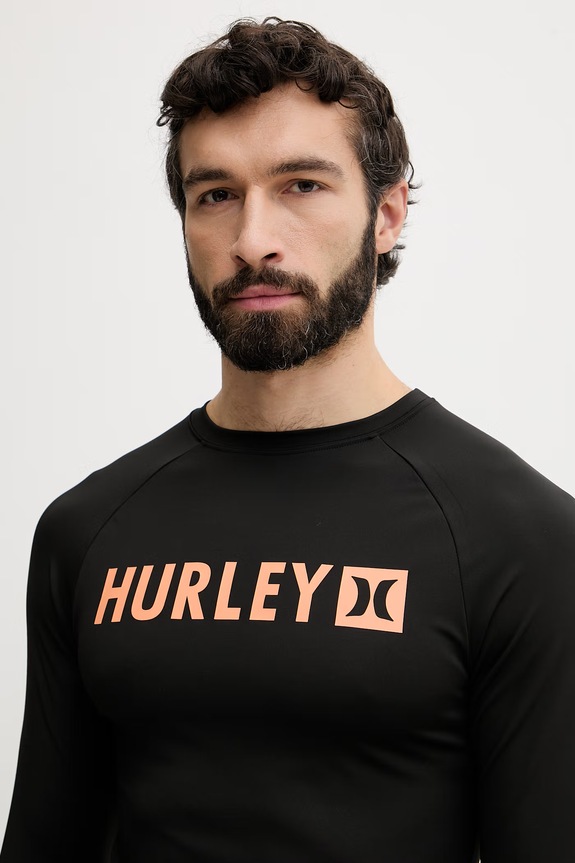Hurley μακρυμάνικο κολύμβησης Ανδρικό μαύρο MLEU00002