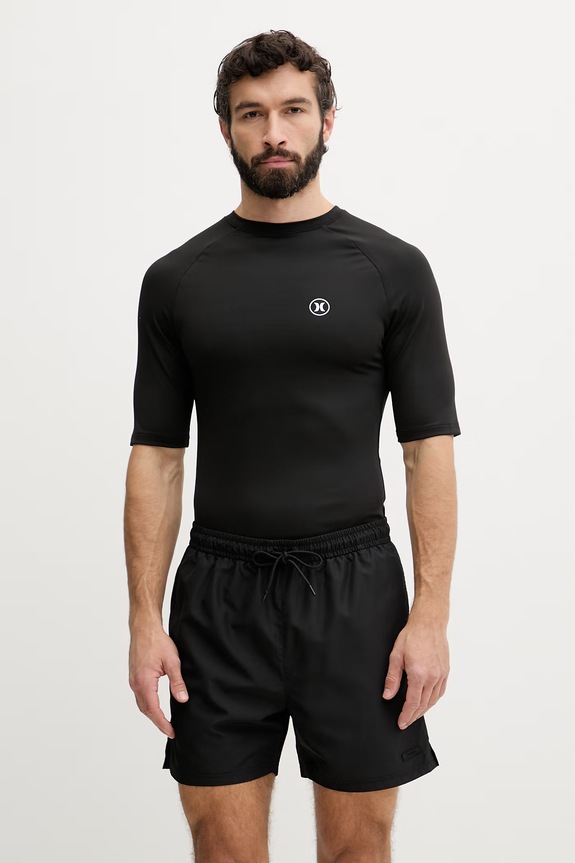 Hurley T-shirt κολύμβησης Ανδρικό μαύρο MLEU00003