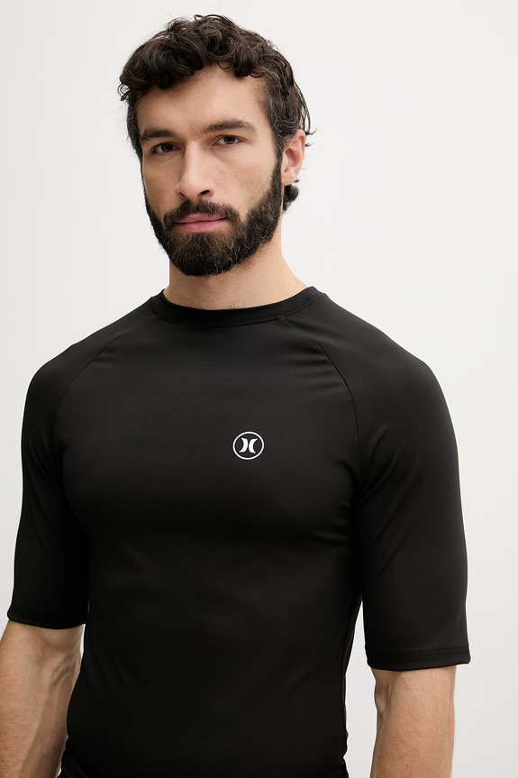 Hurley T-shirt κολύμβησης Ανδρικό μαύρο MLEU00003