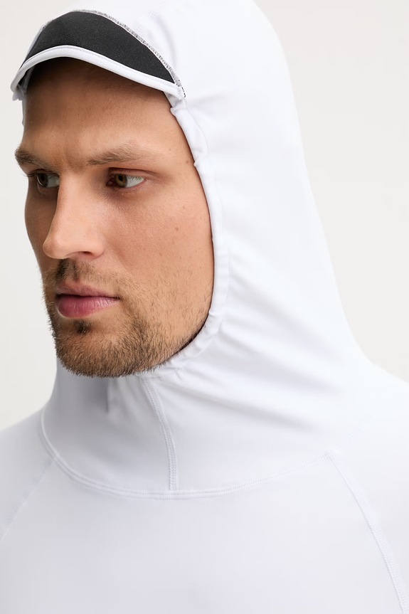 Hurley kopalni zgornji del z dolgimi rokavi moški MLEU00001 bela