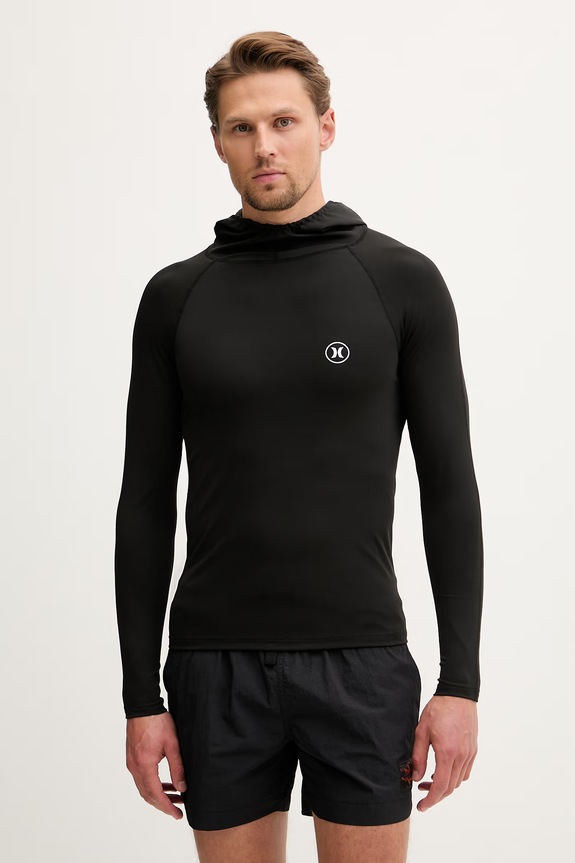 Hurley μακρυμάνικο κολύμβησης ανδρικό μαύρο MLEU00001