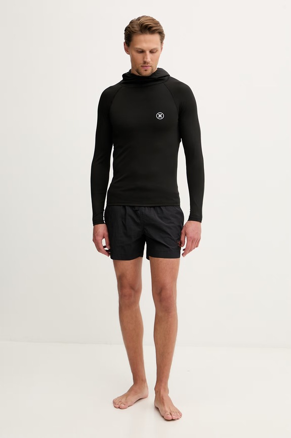 Hurley μακρυμάνικο κολύμβησης ανδρικό MLEU00001 μαύρο SS26