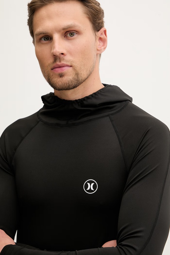 Hurley μακρυμάνικο κολύμβησης ανδρικό μαύρο MLEU00001