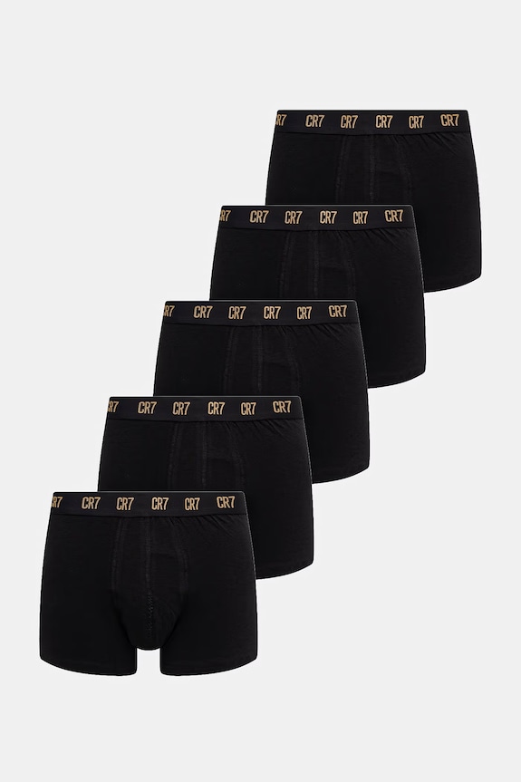CR7 Cristiano Ronaldo bokserki męskie bawełniane z elastanem 5-pack czarny 8123.49.2352