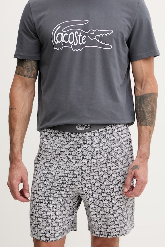Lacoste pijama pentru bărbați, din bumbac cu elastan gri 4H2753