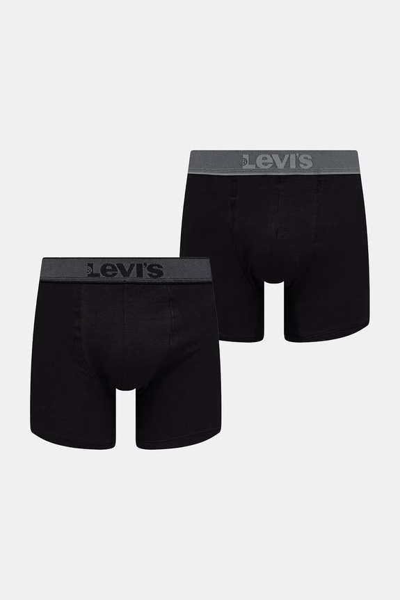 Levi's boxeri pentru bărbați, din bumbac cu elastan pachet de 2 negru 37149.1256