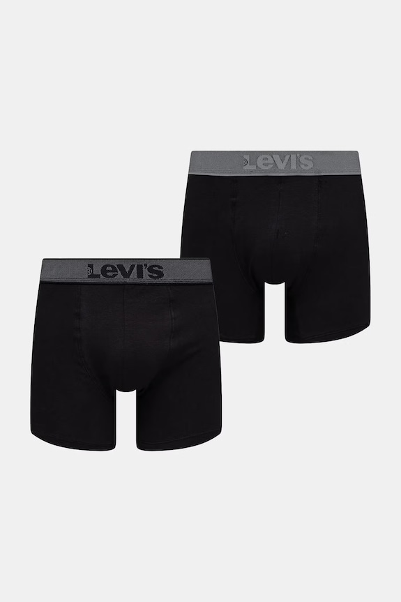 Levi's boxeri pentru bărbați, din bumbac cu elastan pachet de 2 negru 37149.1256