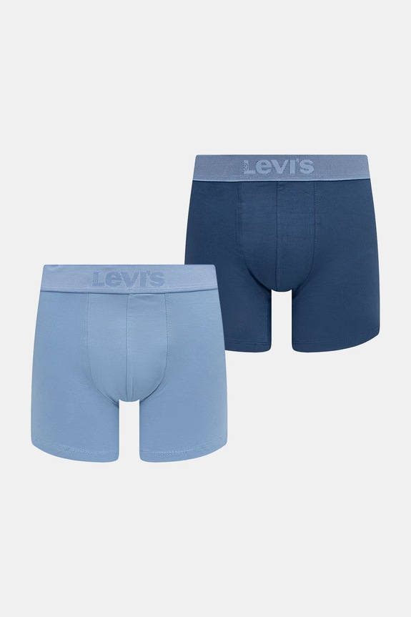 Levi's Boxer da uomo in cotone con elastan pacco da 2 blu 37149.1261