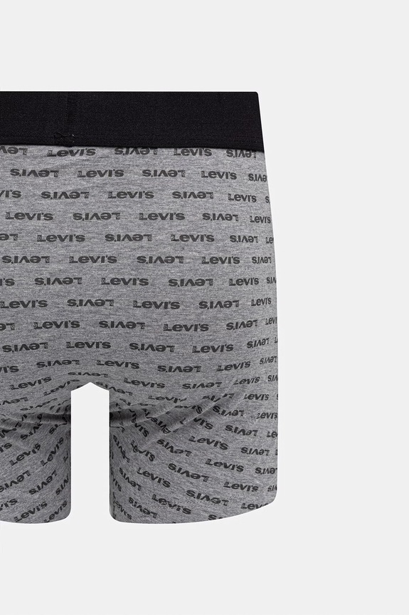 Levi's boxer da uomo in cotone con elastan pacco da 2 grigio 37149.1264