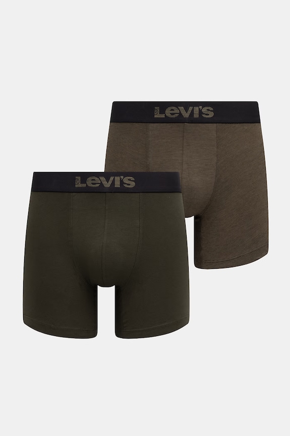 Levi's boxeri pentru bărbați, din bumbac cu elastan, pachet de 2 verde 37149.1269