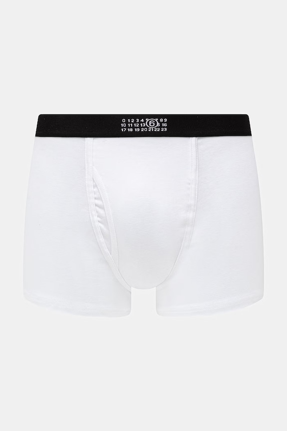 MM6 Maison Margiela bokserki dopasowane bawełniane z elastanem męskie biały MJLD50020