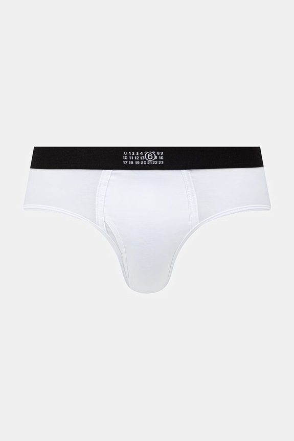 MM6 Maison Margiela slip cu bumbac pentru bărbați alb MJL6A0020