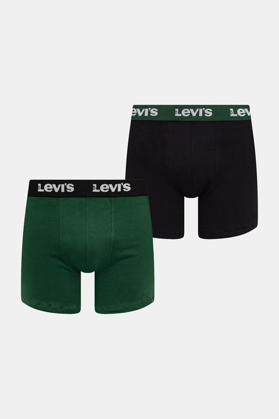 Levi's boxeri pentru bărbați, pachet de 2 verde 37149.1227