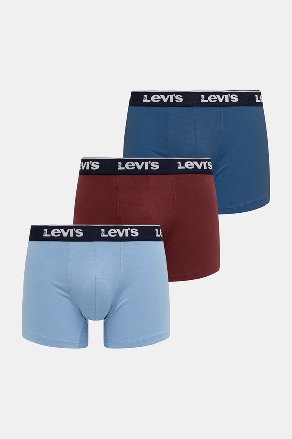 Levi's boxeri pentru bărbați, din bumbac cu elastan, pachet de 3 albastru 37149.1229