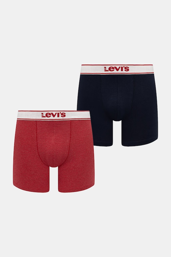 Levi's boxeri pentru bărbați, cu bumbac pachet de 2 rosu 37149.1255