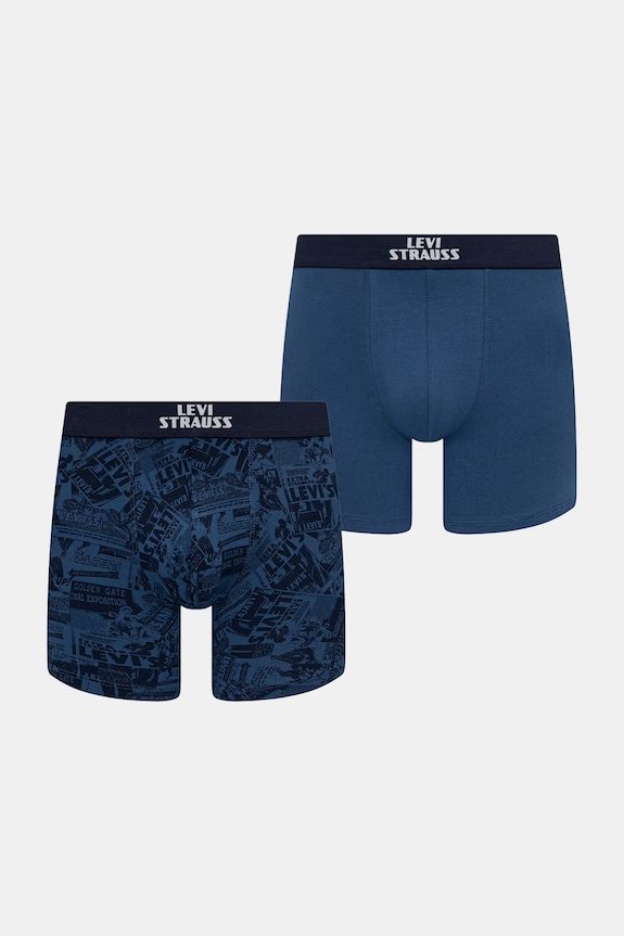Levi's boxeri pentru bărbați, din bumbac cu elastan pachet de 2 albastru 37149.1299
