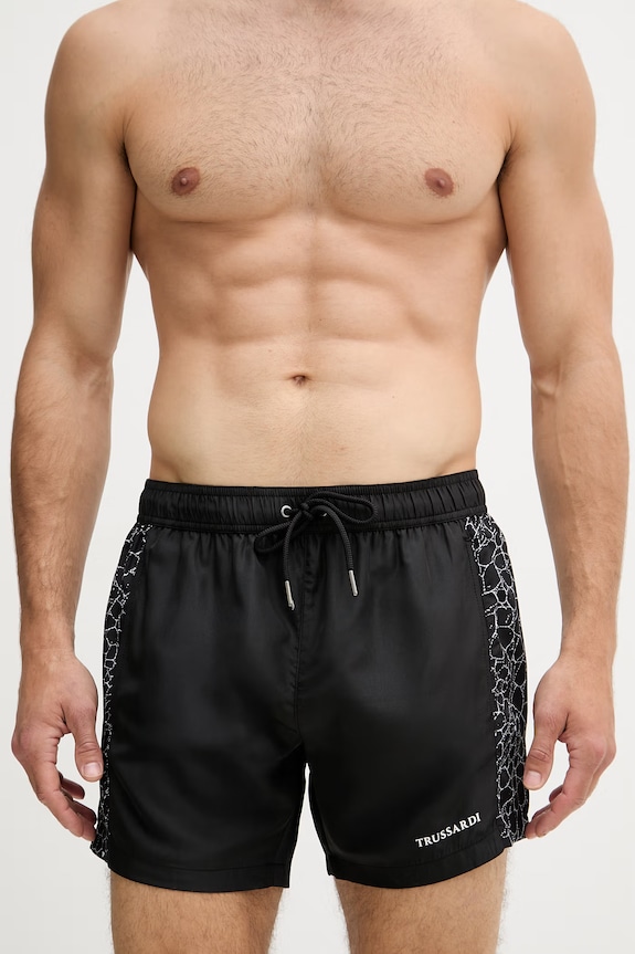 Trussardi szorty kąpielowe męskie TRU26MBS01 czarny SS26