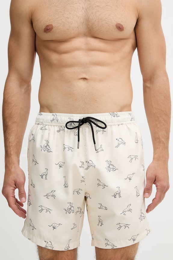 Trussardi szorty kąpielowe męskie TRU26MBM06 beżowy SS26