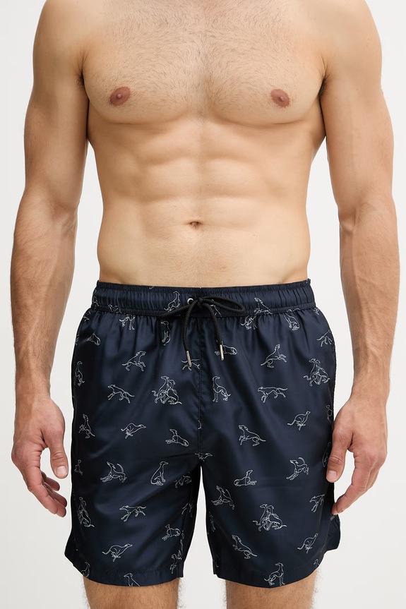 Trussardi szorty kąpielowe męskie TRU26MBM06 granatowy SS26