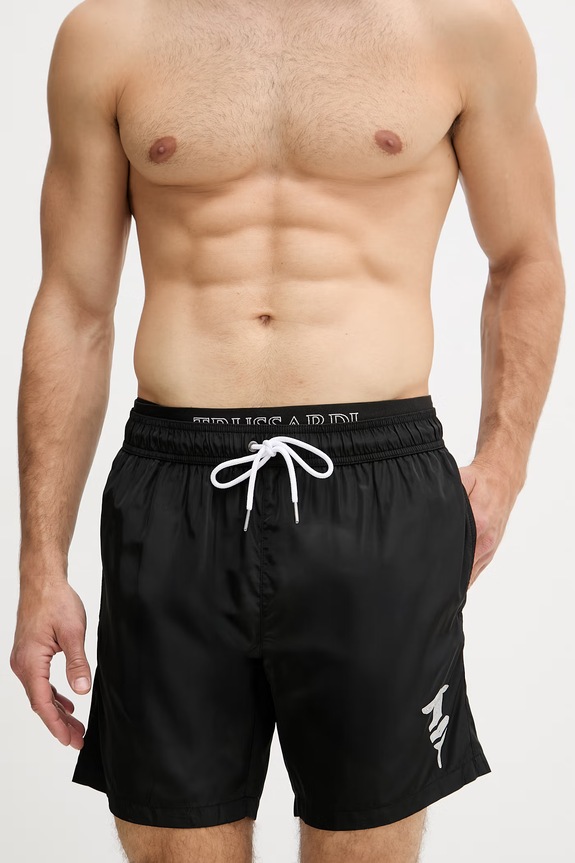 Trussardi szorty kąpielowe męskie TRU26MBM05 czarny SS26