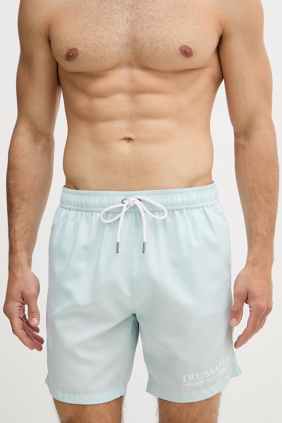 Trussardi szorty kąpielowe męskie TRU26MBM01 turkusowy SS26