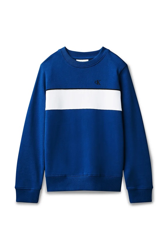 Calvin Klein Jeans gyerek melegítőfelső pamutból IB0IB02616.128.176.PPY2 kék SS26