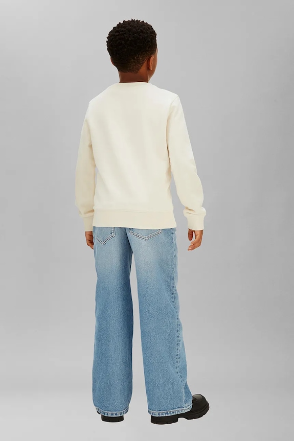 Calvin Klein Jeans gyerek melegítőfelső pamutból bézs IB0IB02617.116.PPY2