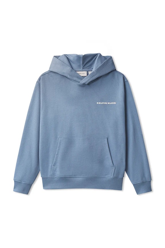 Dječja pamučna dukserica Calvin Klein Jeans pamuk plava IB0IB02618.116.PPY2