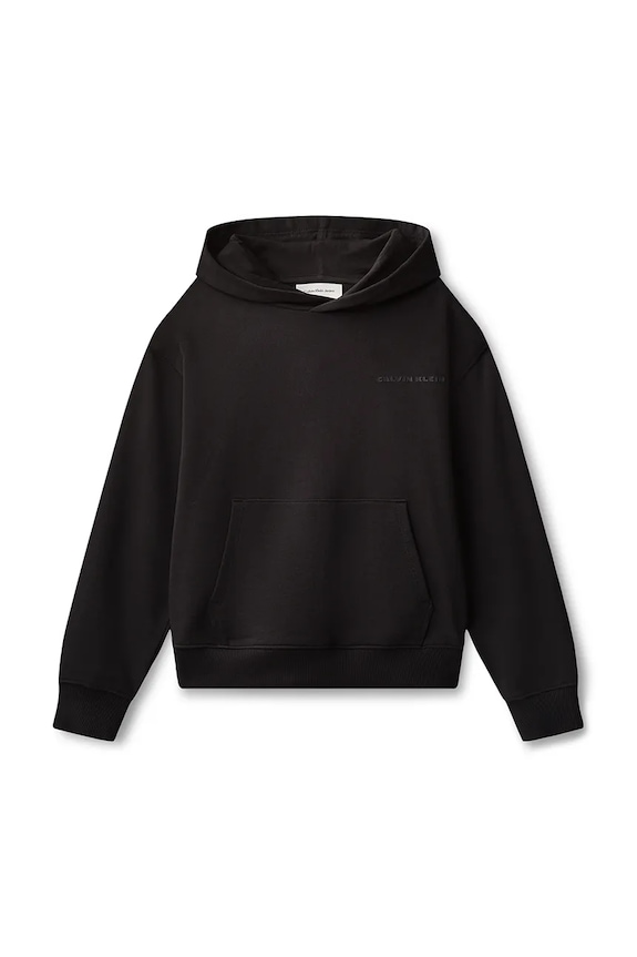 Calvin Klein Jeans gyerek melegítőfelső pamutból pamut fekete IB0IB02618.116.PPY2