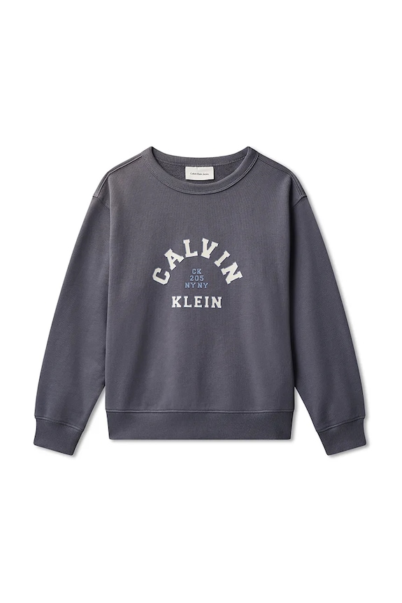 Calvin Klein Jeans gyerek melegítőfelső pamutból IB0IB02619.128.176.PPY2 szürke SS26