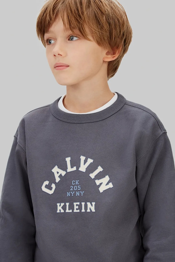 Fiú Calvin Klein Jeans gyerek melegítőfelső pamutból IB0IB02619.128.176.PPY2 szürke