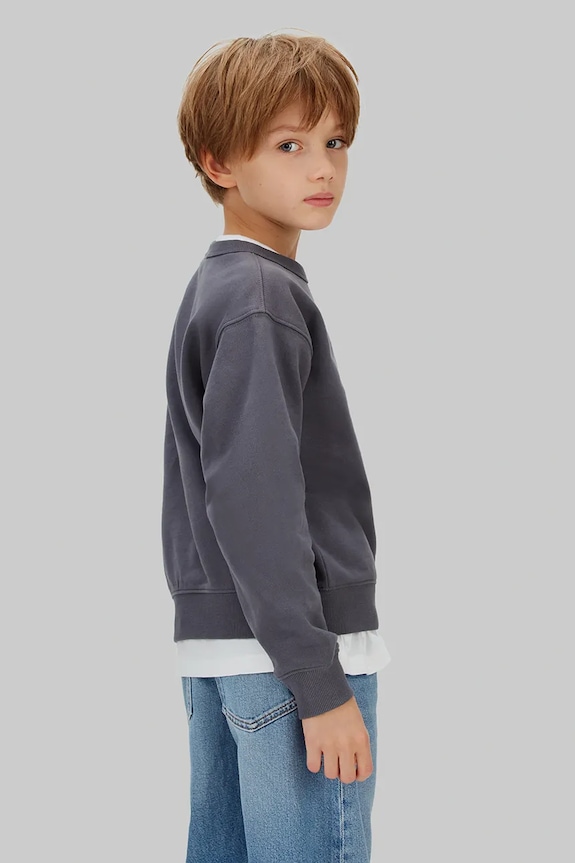 Παιδική βαμβακερή μπλούζα Calvin Klein Jeans γκρί IB0IB02619.128.176.PPY2