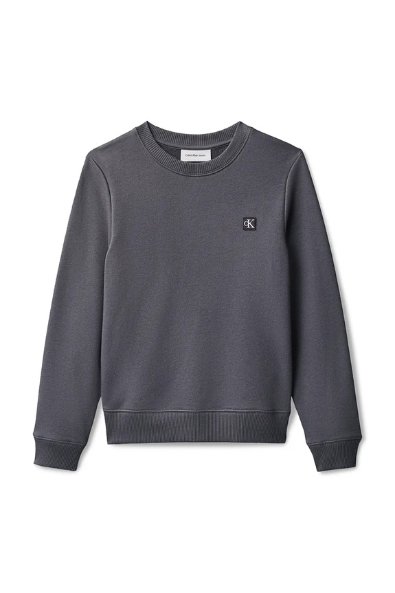 Detská mikina Calvin Klein Jeans IU0IU00570.128.176.PPY2 sivá SS26