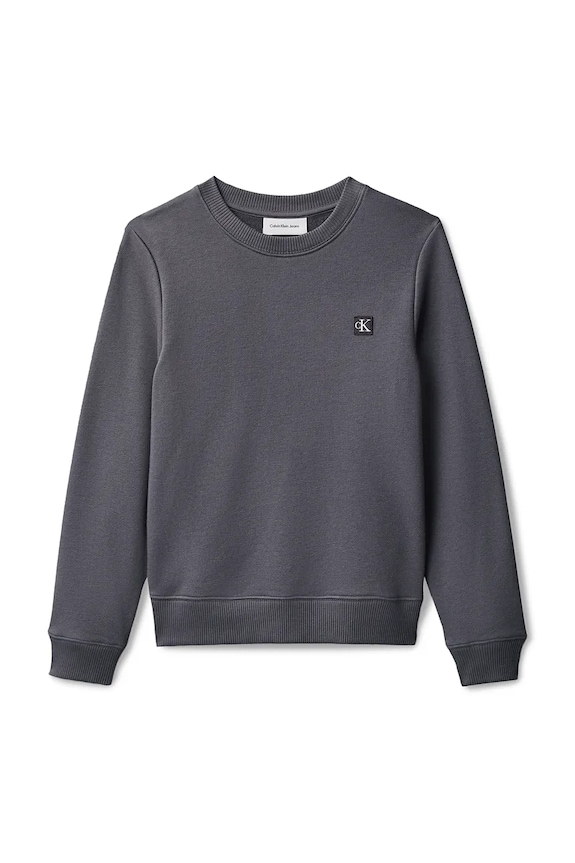Detská mikina Calvin Klein Jeans IU0IU00570.128.176.PPY2 sivá SS26
