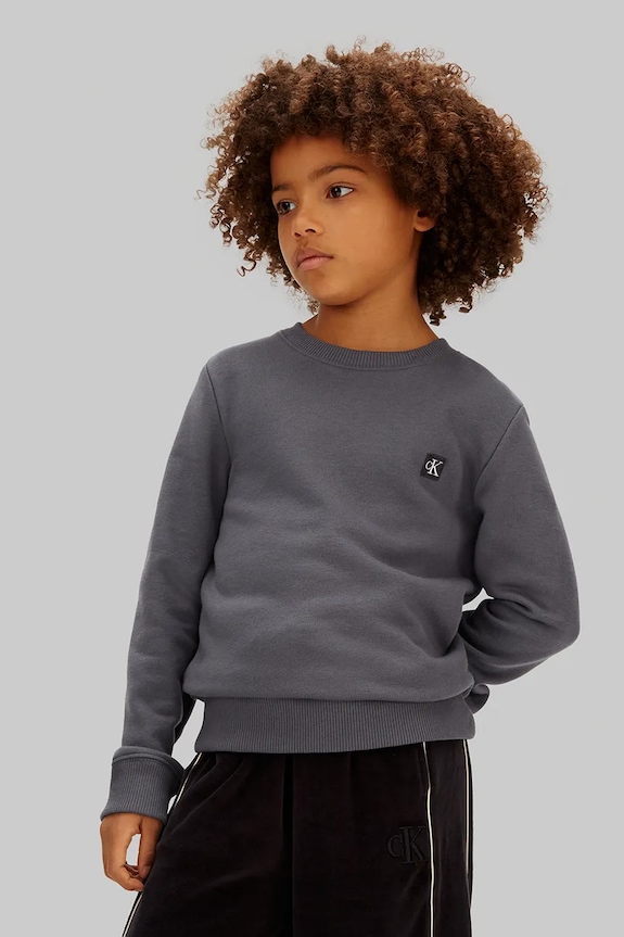 Detská mikina Calvin Klein Jeans IU0IU00570.128.176.PPY2 sivá