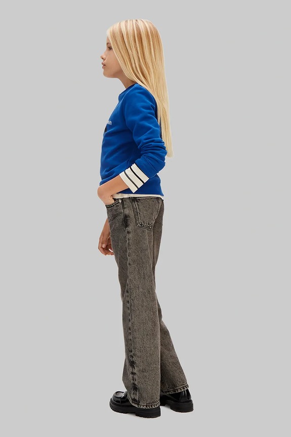 Calvin Klein Jeans bluza bawełniana dziecięca niebieski IU0IU00714.128.176.PPY2