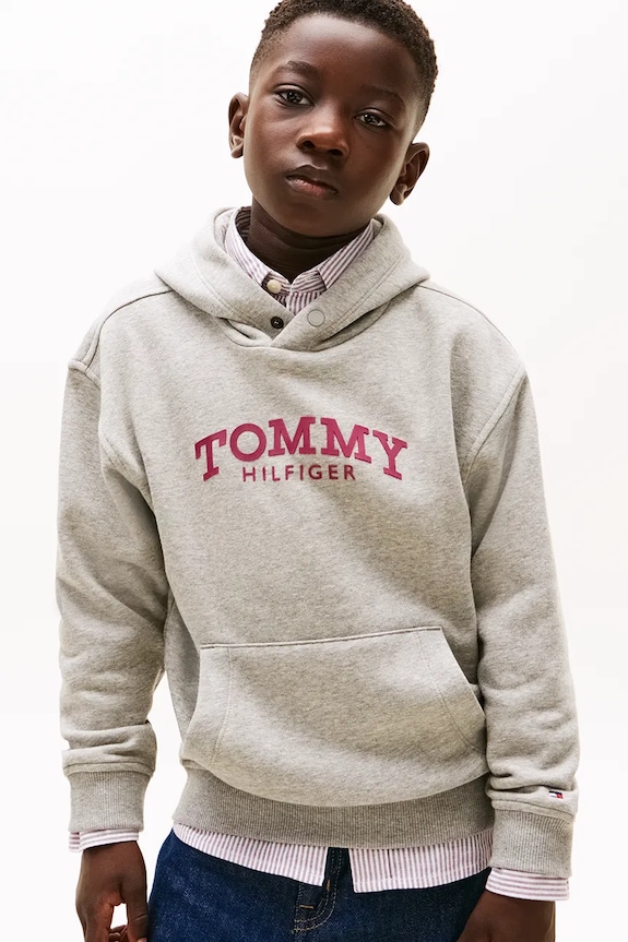 Tommy Hilfiger bluza dziecięca pozostałe szary KB0KB10028.128.176.PPY2