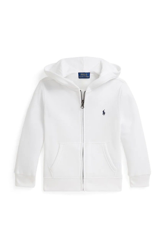 Detská mikina Polo Ralph Lauren s kapucňou biela 322799360501