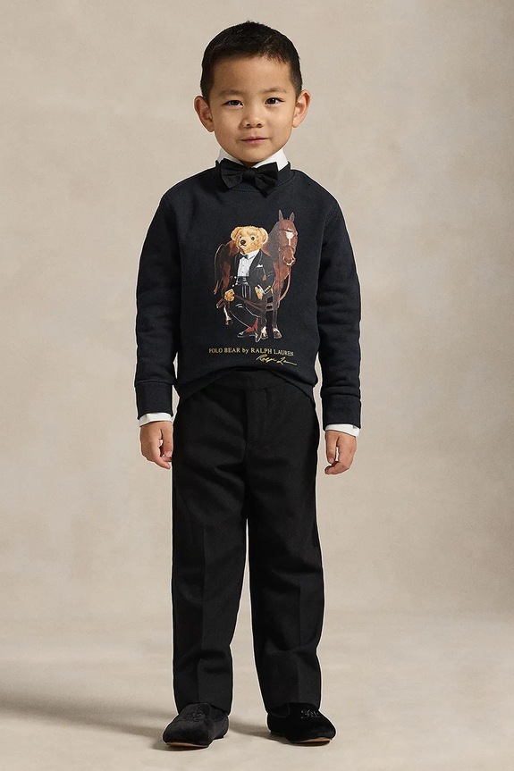 Polo Ralph Lauren hanorac de bumbac pentru copii negru 322A10261001