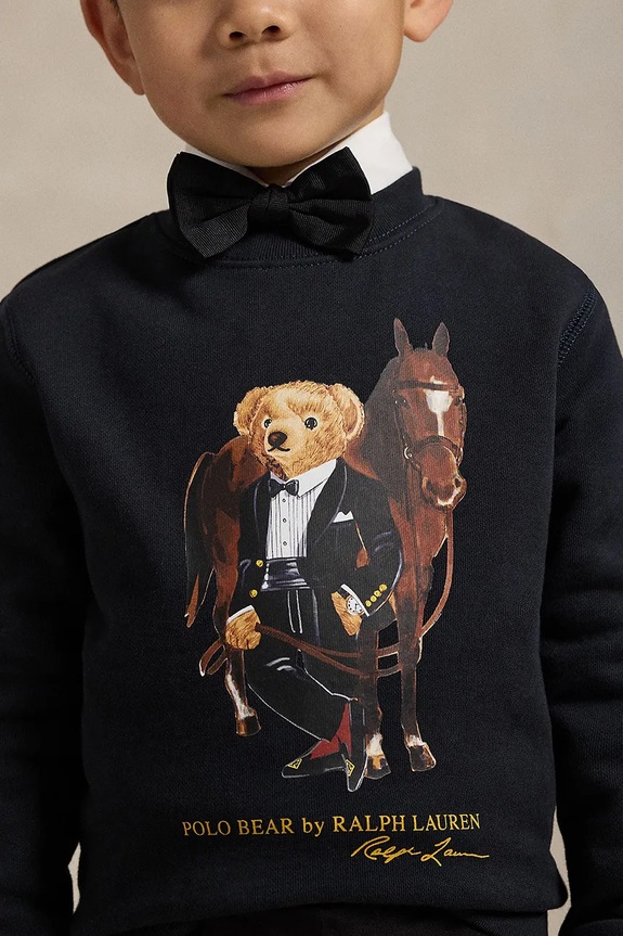 Polo Ralph Lauren hanorac de bumbac pentru copii 322A10261001 negru