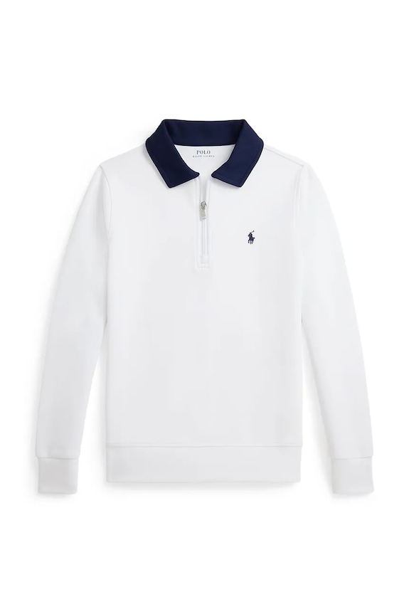 Detská mikina Polo Ralph Lauren bez kapucne biela 323A95759002