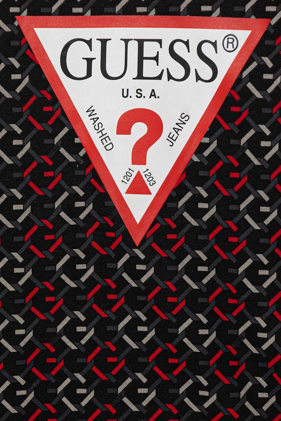 Αγορίστικα Παιδική βαμβακερή μπλούζα Guess L6RQ02.KA6R4.PPY2 μαύρο