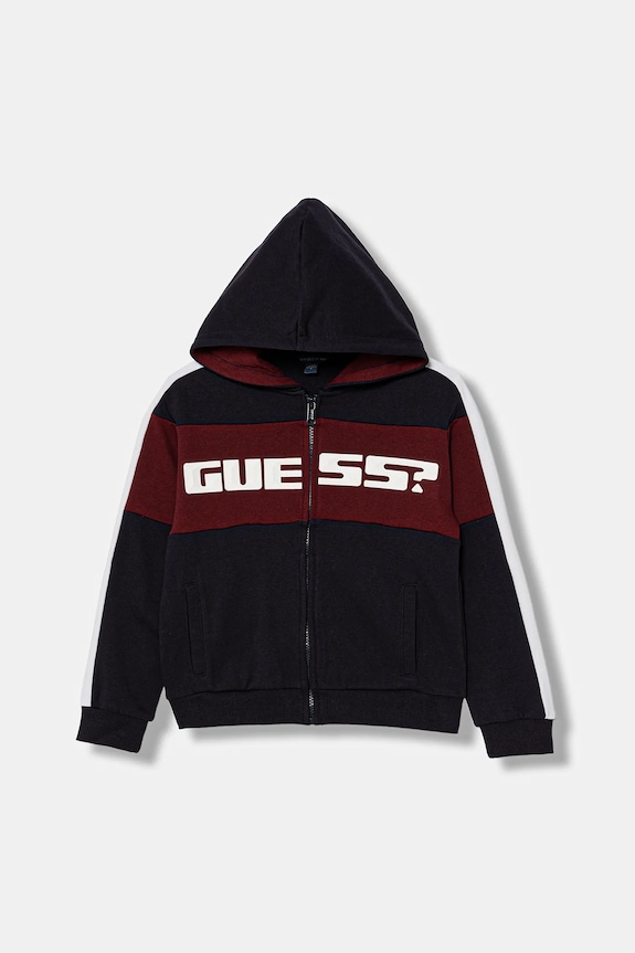 Детски памучен суичър Guess щампа тъмносин L6RQ04.KA6R4.PPY2